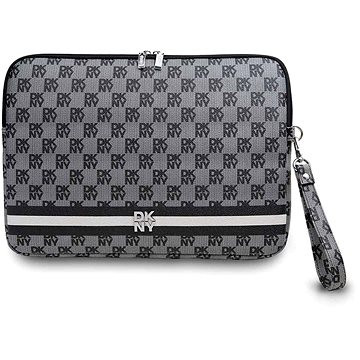 

DKNY PU Leather Checkered Pattern and Stripe 15/16" Black