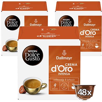 

Dallmayr Crema d‘Oro INTENSA by NESCAFÉ Dolce Gusto karton 3 × 16 ks