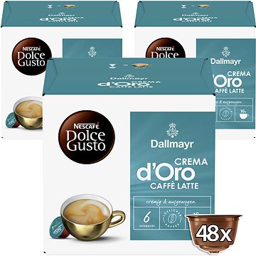 

Dallmayr Crema d‘Oro CAFFE LATTE by NESCAFÉ Dolce Gusto karton 3 × 16 ks