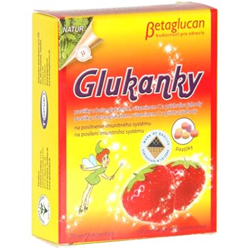 

Glukanky - dětské pastilky s příchutí jahody