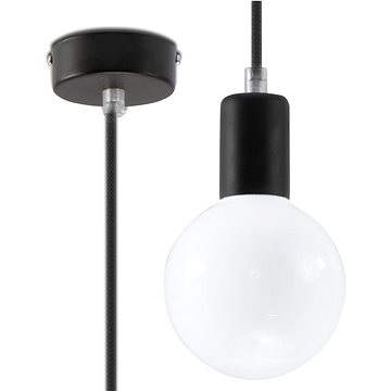 

Lustr na lanku EDISON 1xE27/60W/230V černá