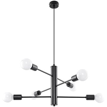 

Lustr na lanku DUOMO 6 6xE27/60W/230V černá