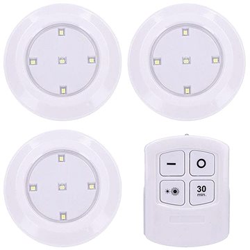 

SADA 3x LED Stmívatelné svítidlo s dálkovým ovladačem LED/3xAAA