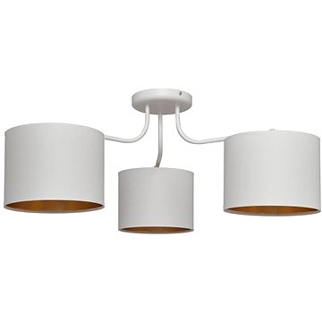 

Lustr přisazený ALBA 3xE27/60W/230V bílá/zlatá