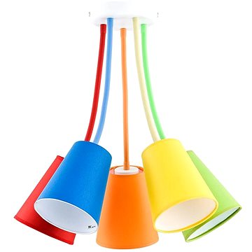 

Lustr na tyči WIRE COLOUR 5xE27/60W/230V