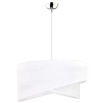 

Lustr na lanku CELLO 1xE27/40W/230V bílá/stříbrná