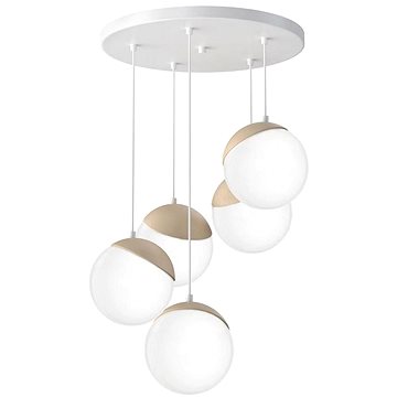 

Lustr na lanku SFERA WOOD 5xE14/40W/230V