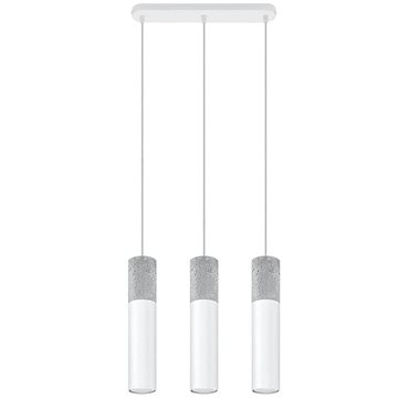 

Lustr na lanku BORGIO 3xGU10/40W/230V beton/kov bílá