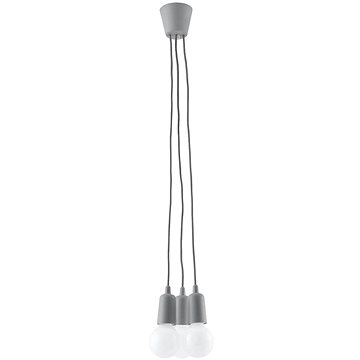 

Lustr na lanku DIEGO 3xE27/60W/230V šedá
