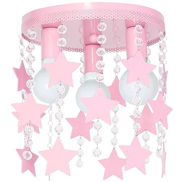

Dětské stropní svítidlo ELZA stars 3xE27/60W/230V růžová