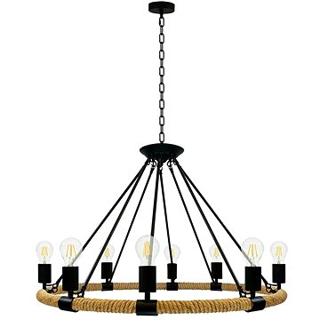 

Lustr na řetězu ROPE ARTHUR 8xE27/20W/230V