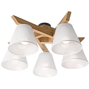 

Přisazený lustr ANTONIO 5xE14/40W/230V dub