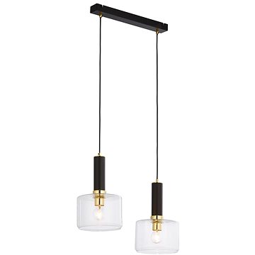 

Jupiter 1847 - VA2 - Lustr na lanku VANES 2xE27/60W/230V mosaz/černá