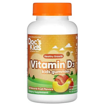 

Doctor's Best Vitamín D pro děti, 60 gumových bonbónů