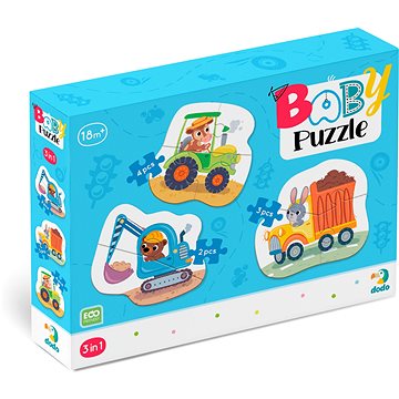 

DODO Baby puzzle Doprava 3v1 (2,3,4 dílků)