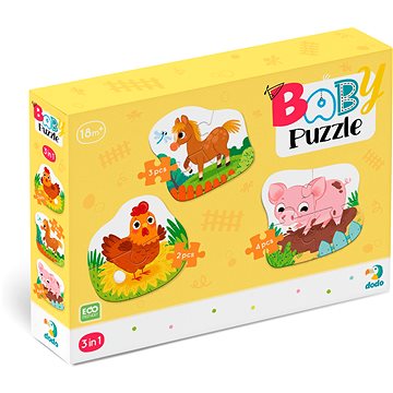 

DODO Baby puzzle Zvířátka z farmy 3v1 (2,3,4 dílků)