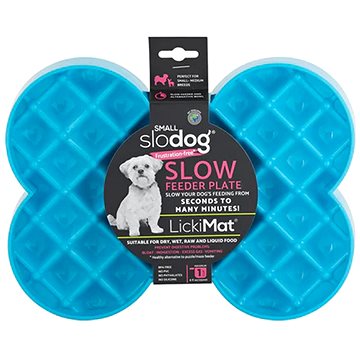 

LickiMat SloDog Small lízací / zpomalovací miska kost modrá