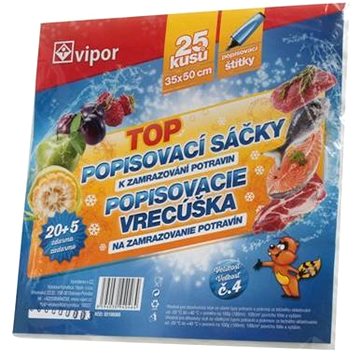 Sáček Vipor Sáček HDPE zamrazovací 35x50,25ks transparentní - Sáček