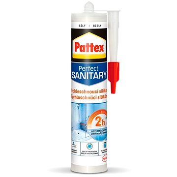 PATTEX Rychleschnoucí sanitární silikon, bílý 280 ml - Silikon