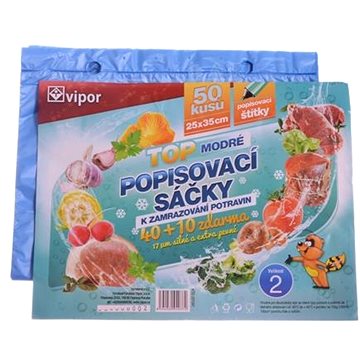 

VIPOR Sáček HDPE zamrazovací 25× 35cm, 50 ks, modrá