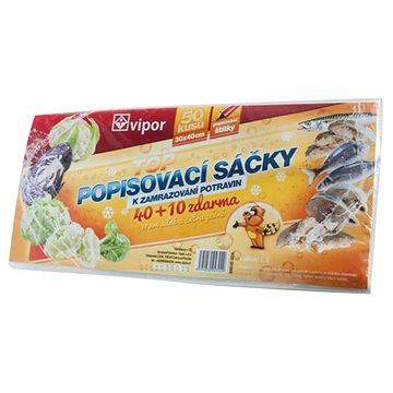 

VIPOR Sáček HDPE zamrazovací 30× 40cm, 50 ks, transparentní