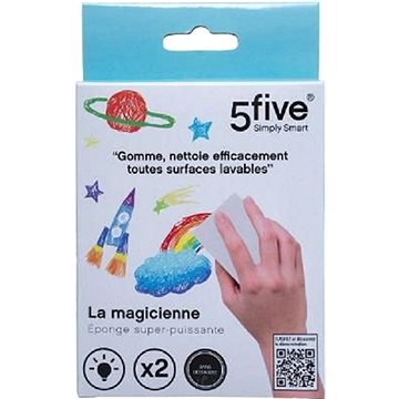 

5FIVE Zázračná čistící houba - Melaminová nano houbička bílá 2 ks