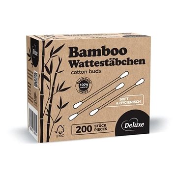 

DELUXE EcoBamboo bambusové vatové tyčinky do uší 200 ks