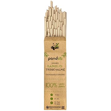 PANDOO Jednorázové bambusové brčko 50 ks - Brčko