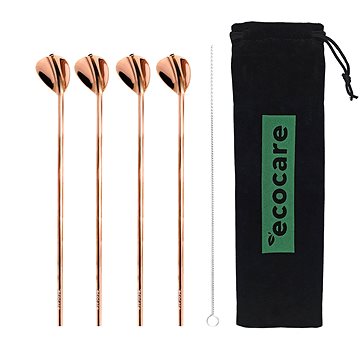 

ECOCARE Lžičky s Brčkem Set 4 ks Rose Gold