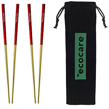 

ECOCARE Kovové Hůlky s Obalem Gold-Red 4 ks