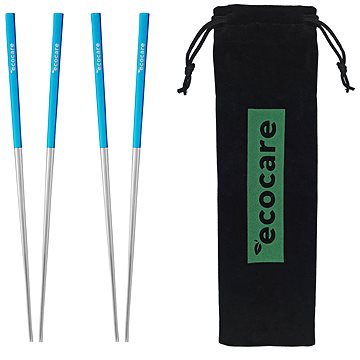 

ECOCARE Kovové Hůlky s Obalem Silver-Blue 4 ks