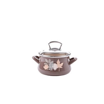 

Metalac Hluboký hrnec Elegant se skleněnou poklicí, lístky (šedé), 24 cm, 6,5 l