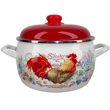 

Metalac Smaltovaný hrnec Prince s poklicí, kohout, 16 cm, 2 l