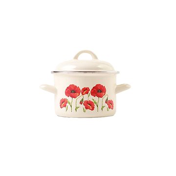 

Metalac Hluboký smaltovaný hrnec s poklicí, mák, 22 cm, 5 l