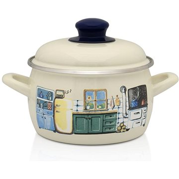 

Metalac Smaltovaný hrnec s poklicí, kuchyňka, 20 cm, 4,4 l
