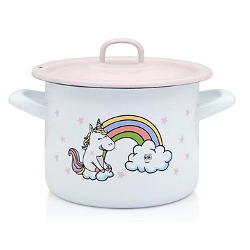 

Metalac Smaltovaný hrnec s poklicí Jednorožec, 14 cm, 1,5 l