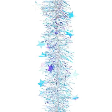 

DOMMIO Vánoční ozdoby - řetěz, duhový efekt a s hvězdičky, 200 cm
