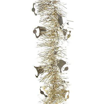 

DOMMIO Vánoční ozdoby - řetěz, šampaň se zvonky, 10 × 200 cm