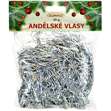 

DOMMIO Vánoční ozdoby - andělské vlasy, stříbrné, 30g