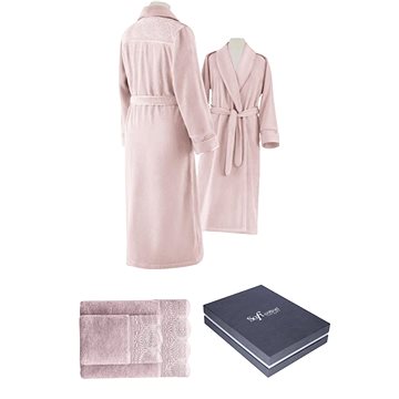 

Soft Cotton Dárková sada dámského županu Queen s ručníkem a osuškou, fialová-lila, S