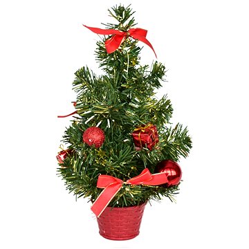 

DOMMIO Vánoční stromek zdobený - červený, 30 cm