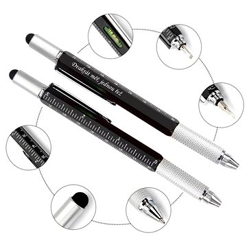 

Multipropiska 6v1 s potiskem Dvakrát měř, jednou řež černá