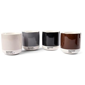 

PANTONE Latte termo hrnek set 4 ks - Warm Gray, Cool Gray, Brown, Black