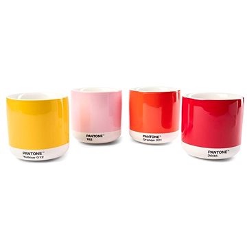 

PANTONE Latte termo hrnek set 4 ks - Yellow, Red, Orange, Light Pink