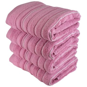 

DOMMIO Stripes Sada froté ručníků 50 × 90 cm 4 ks růžové