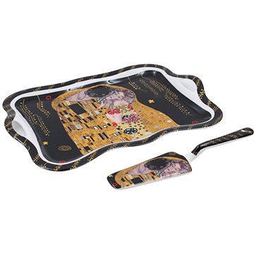 

HOME ELEMENTS Talíř s náčiním na dort 35 cm Klimt - Polibek tmavý