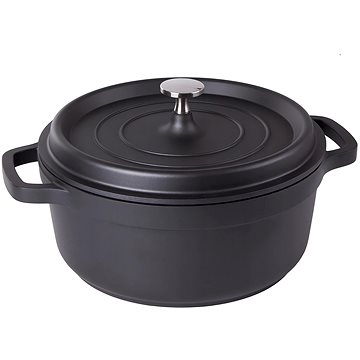 

KingStyle Hrnec s poklicí s nepřilnavým povrchem 4 l černý