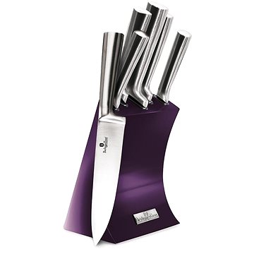 

BERLINGERHAUS Sada nožů ve stojanu 6 ks nerez Royal Purple Metallic Line
