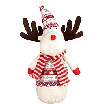

DOMMIO Vánoční dekorace - sob se šálou, 30 cm