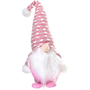 

DOMMIO Vánoční dekorace - skřítek růžový, 30 cm